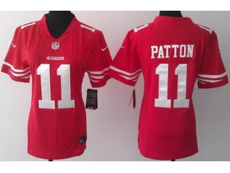 Women Nike San Francisco 49ers 11 Quinton Patton Red NFL Jerseys