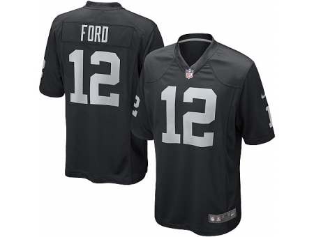 Nike Oakland Raiders 12 Jacoby Ford Black Game NFL Jersey