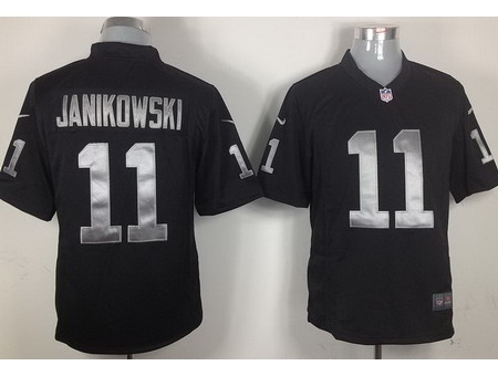 Nike Oakland Raiders 11 Sebastian Janikowski Black Game NFL Jersey