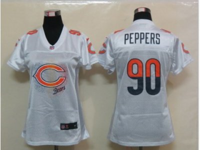 Nike Womens Chicago Bears #90 Peppers White Jerseys