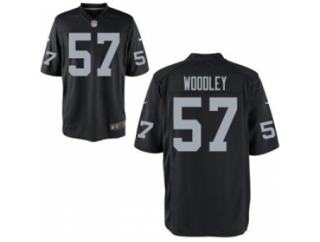 Nike Oakland Raiders 57 LaMarr Woddley black game NFL Jersey