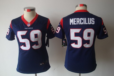 Nike Women Houston Texans #59 Whitney Mercilus Blue(Women Limited Jerseys)