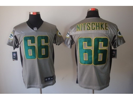 Nike Green Bay Packers 66 Ray Nitschke Grey Elite Shadow NFL Jersey