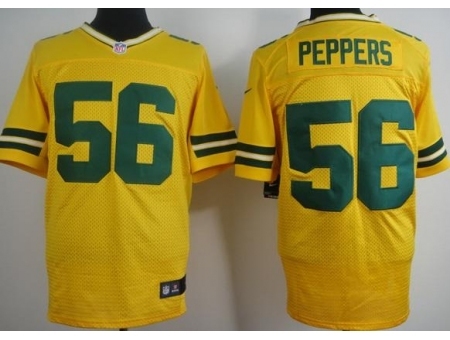 Nike Green Bay Packers 56 Julius Peppers Yellow Elite NFL Jersey