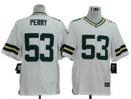 Nike Green Bay Packers 53 Nick Perry White Elite NFL Jersey