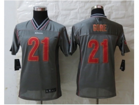 Nike Youth San Francisco 49ers #21 Gore Grey Jerseys(Vapor)