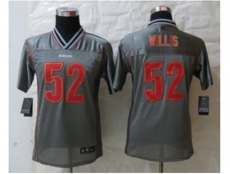 Nike Youth San Francisco 49ers #52 Willis Grey Jerseys(Vapor)