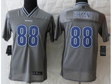 Youth Nike Dallas Cowboys 88 Dez Bryant Grey Vapor Elite NFL Jerseys