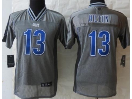 Youth Nike Indianapolis Colts 13 T.Y. Hilton Grey Vapor Elite Jerseys