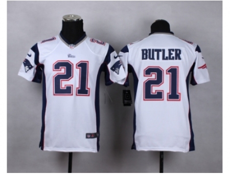 Youth Nike New England Patriots #21 butler white jerseys