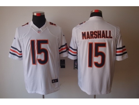 Nike Chicago Bears 15 Brandon Marshall White Limited NFL Jersey