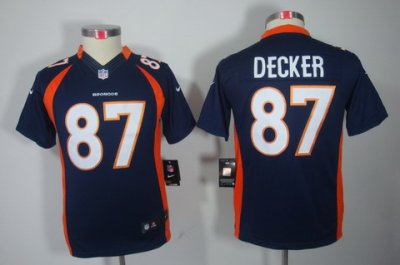 Youth Nike Denver Broncos 87# Eric Decker Blue Color[Youth Limited Jerseys]