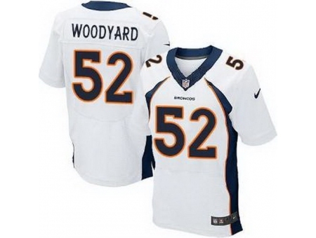 Nike Denver Broncos 52 Wesley Woodyard White Elite NFL Jersey