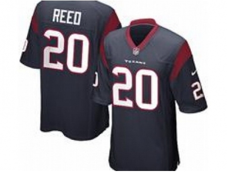 Nike Houston Texans 20 Ed Reed Blue Game NFL Jersey