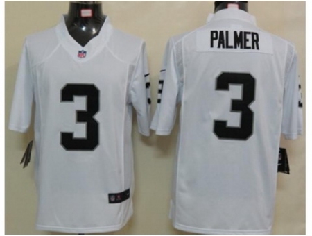 Nike Oakland Raiders 3 Carson Palmer white Limited NFL Jersey