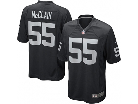 Nike Oakland Raiders 55 Rolando McClain Black Game NFL Jersey