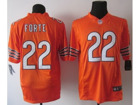 Nike Chicago Bears 22 Matt Forte Orange Limited NFL Jersey