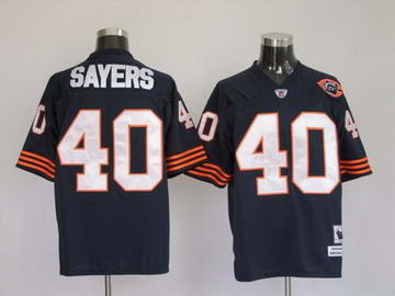 Chicago Bears 40 SAYERS blue throwback Jerseys