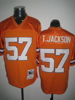 Denver Broncos 57 Jackson Orange Jersey Throwback