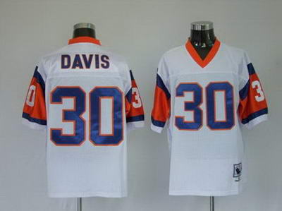 Denver Broncos 30 Terrell Davis Premier white Throwback Jerseys