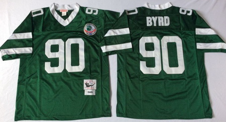 Jets 90 Dennis Byrd Green Throwback Jersey