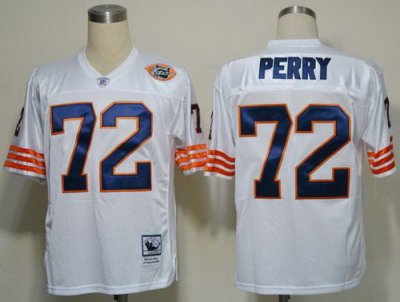 Chicago Bears 72 William Perry White Throwback NFL Jerseys