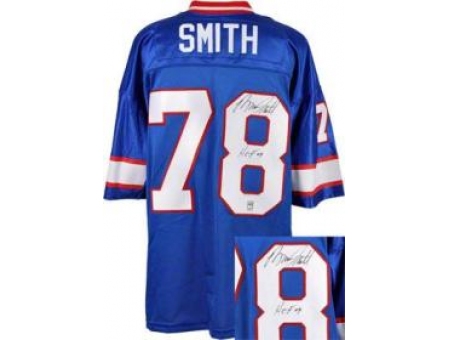 Buffalo Bills 78 B.Smith Throwback M&N Signed NFL Jerseys