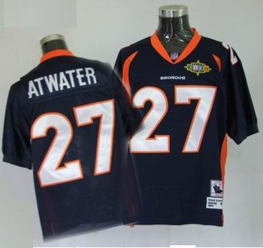 Denver Broncos 27 STEVE ATWATER blue Throwback Jerseys