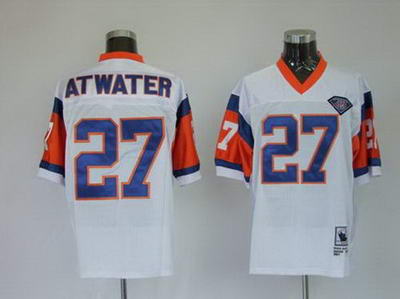 Denver Broncos 27 Atwater White Throwback Jerseys