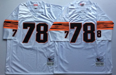 Bengals 78 Anthony Munoz White Throwback Jersey