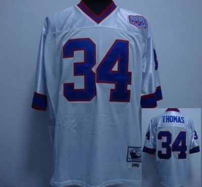 BUFFALO BILLs 34 THOMAS white mitchellandness