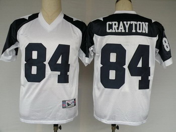 Dallas Cowboys jerseys 84 Crayton White Thanksgiving jersey throwback