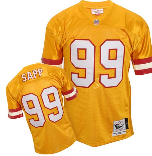 Mitchell & Ness Tampa Bay Buccaneers 99 Warren Sapp Authentic Throwback yellow