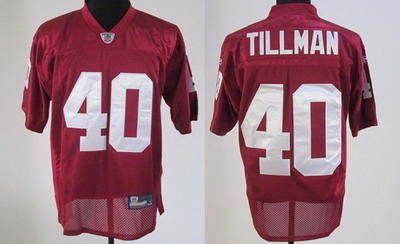 Arizona Cardinals 40 Tillman red Throwback Jerseys