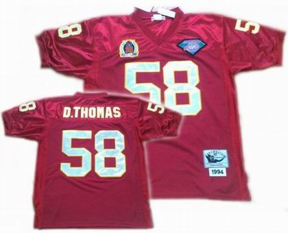 Kansas City Chiefs 58 Derrick Thomas Throwback Red Jerseys