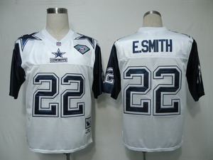 Dallas Cowboys 22 E.SMITH Throwback 75TH white Jerseys