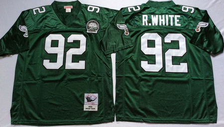 Eagles 92 Reggie White Green Throwback Jersey