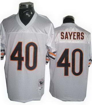 Chicago Bears 40 Gale Sayers Throwback White Jersey Small Number