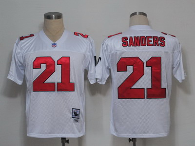 Atlanta Falcons 21 Deion Sanders White throwback