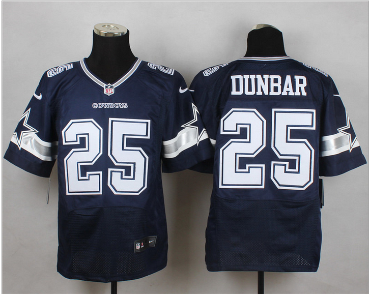 New Dallas Cowboys #25 Dunbar Blue Team Color Mens Stitched NFL Elite jersey