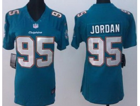 Women Nike Miami Dolphins 95 Dion Jordan Green Limited NFL Jerseys New Style