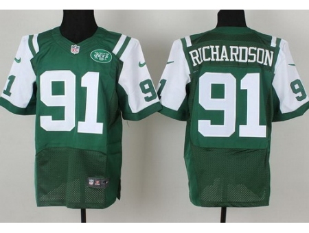 Nike New York Jets 91 Sheldon Richardson Green Elite NFL Jersey