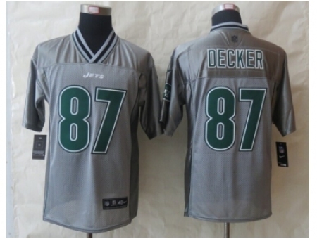 Nike New York Jets 87 Eric Decker Grey Elite Vapor NFL Jersey