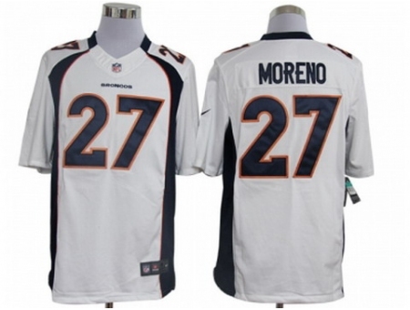 Nike Denver Broncos 27 Knowshon Moreno White Limited NFL Jersey