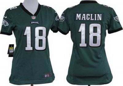 Women Nike Philadelphia Eagles #18 Jeremy Maclin Dark Green Nike NFL Jerseys