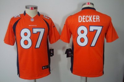 Youth Nike Denver Broncos 87# Eric Decker Orange Color[Youth Limited Jerseys]