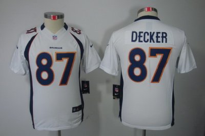 Youth Nike Denver Broncos 87# Eric Decker White Color[Youth Limited Jerseys]