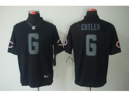 Nike Chicago Bears 6 Jay Cutler Black Limited Impact NFL Jersey