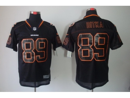 Nike Chicago Bears 89 Mike Ditka Black Elite Lights Out NFL Jersey