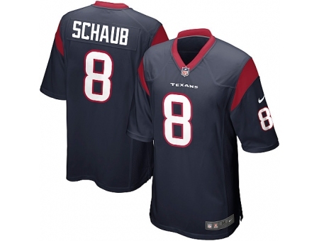 Nike Houston Texans 8 Matt Schaub blue Game NFL Jersey